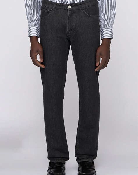 TRUSSARDI JEANS-5 TASCHE 370 CLOSE IN DENIM BLACK STONE WASHED