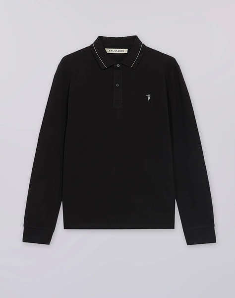 TRUSSARDI T-SHIRT-POLO A MANICA LUNGA REGULAR FIT IN PIQUET
