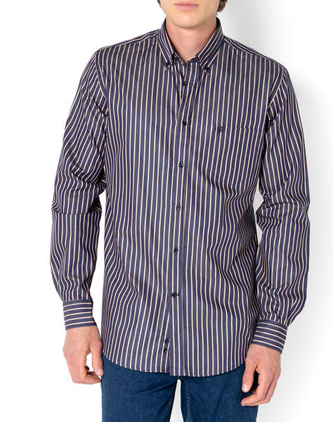 THE BOSTONIANS РИЗА ACORN TWILL REGULAR FIT Stripe TWILL Button-down Regular FIT