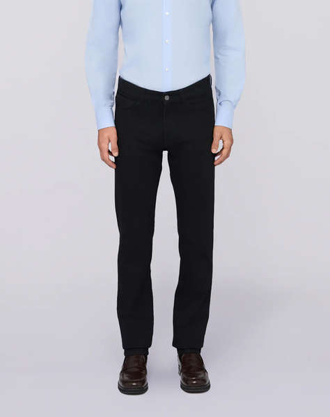 TRUSSARDI 5 POCKET 370 CLOSE - BLACK RINSE DENIM