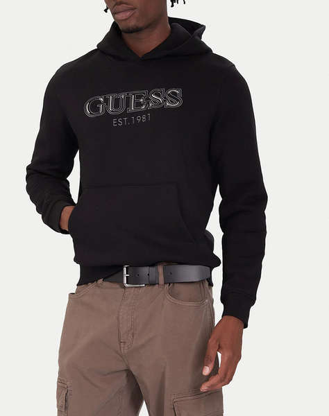 GUESS HOODED BASIC SWEATSHIRT MEN''S SWEATSHIRT
