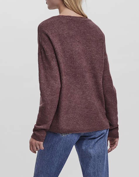 VERO MODA VMCREWLEFILE LS V-NECK BLOUSE NOOS