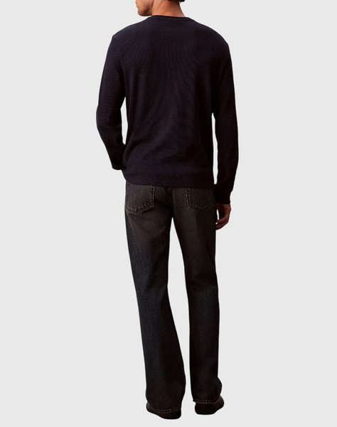 CALVIN KLEIN LS WAFFLE BADGE CREWNK TEE