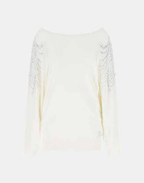 GUESS BAT SLEEVE LORETTA LOGO SWTR ПЛЕТЕНИ ДАМСКИ ДРЕХИ