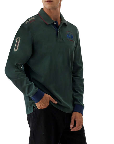 LAMARTINA BLOUSE ПОЛО MM MAN L/S POLO HEAVY JERSEY