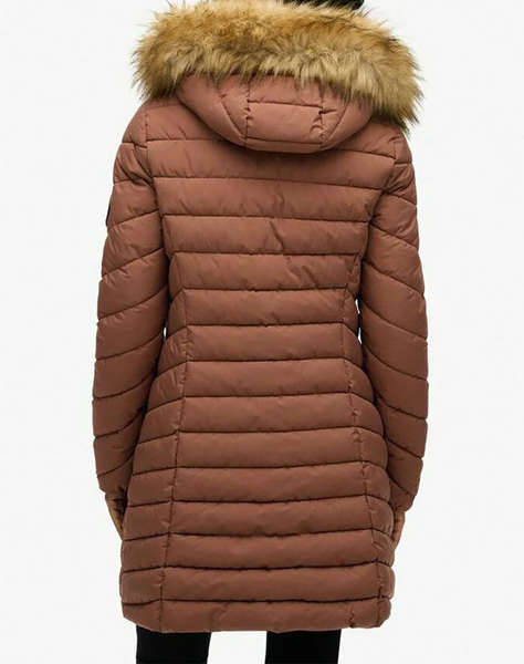 SUPERDRY D2 OVIN FUJI FAUX FUR HOOD MID LENGTH ДАМСКО ЯКЕ