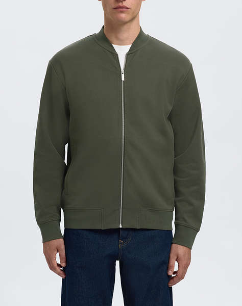 SELECTED SLHMACK SWEAT BOMBER LS NOOS