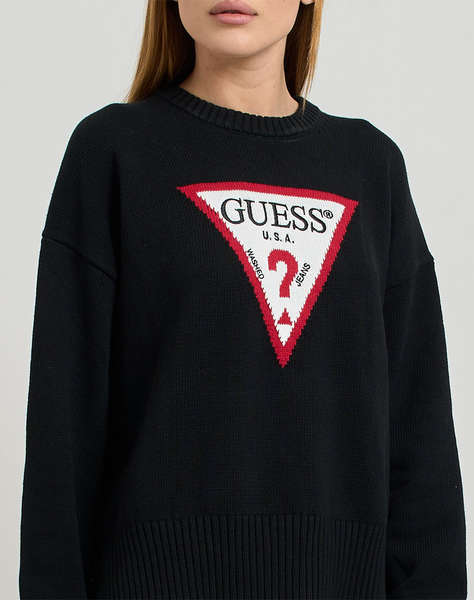 GUESS JEANS GJ LS CN BIG TRIANGLE SWTR ДАМСКА БЛУЗА