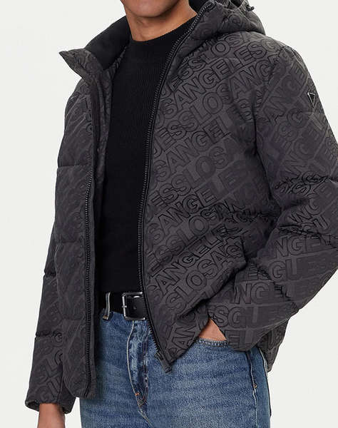 GUESS ALLOVER LOGO PUFFA MEN''S МЪЖКО ЯКЕ