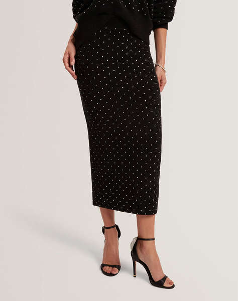 TED BAKER KEATA Fitted Hot Fix Midi Skirt