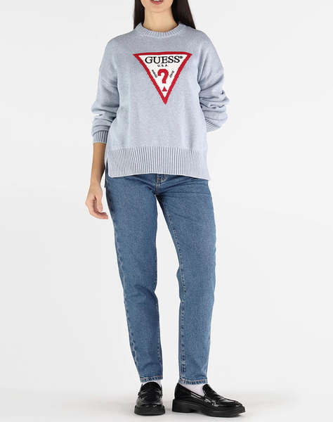 GUESS JEANS GJ LS CN BIG TRIANGLE SWTR ДАМСКА БЛУЗА