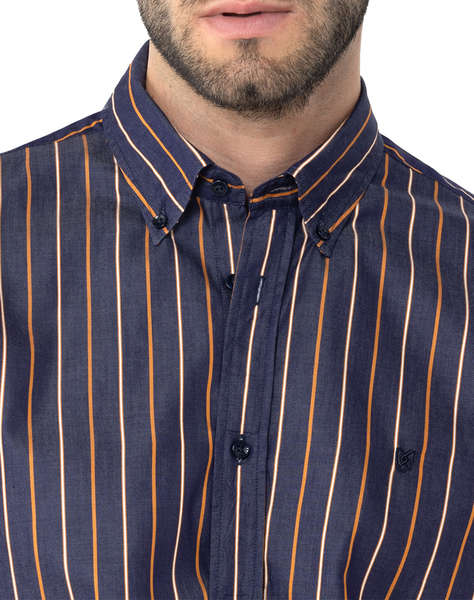 THE BOSTONIANS РИЗА ACORN TWILL REGULAR FIT Stripe TWILL Button-down Regular FIT