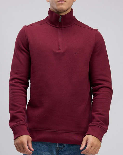 NAUTICA БЛУЗА SWEATSHIRT MM PIQUE FLEECE 1/4 ZIP