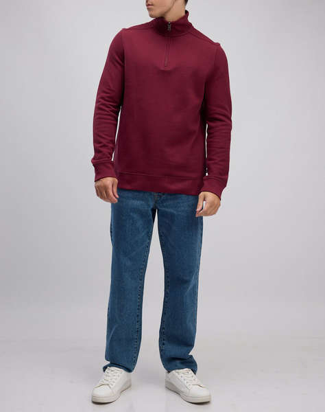 NAUTICA БЛУЗА SWEATSHIRT MM PIQUE FLEECE 1/4 ZIP