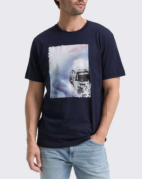 TOM TAILOR T-SHIRT WITH PHOTO МЪЖКА БЛУЗА