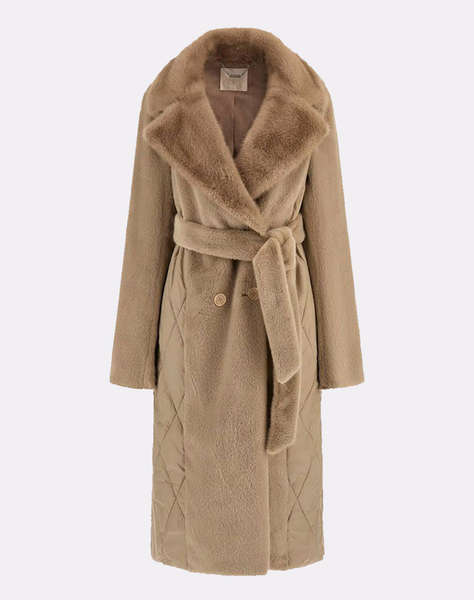 GUESS JOLE FAUX FUR MIX NYLON COAT ДАМСКО ПАЛТО