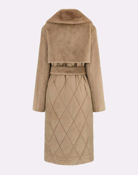 GUESS JOLE FAUX FUR MIX NYLON COAT ДАМСКО ПАЛТО