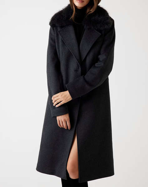 GUESS KAROLE FUR COLLAR COAT ДАМСКО ПАЛТО