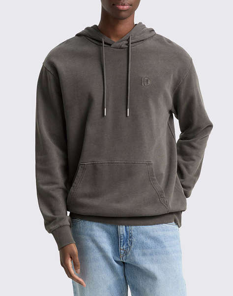 TOM TAILOR OVERDYED HOODIE WITH EM МЪЖКИ СУИТШЪРТ