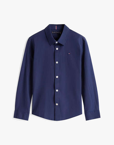 TOMMY HILFIGER SOLID STRETCH POPLIN SHIRT L/S