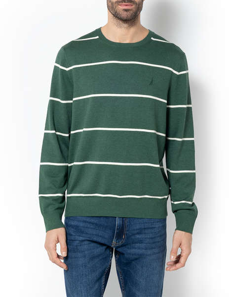 NAUTICA БЛУЗА MM PERFORMANCE STRIPED CREW (12GG)