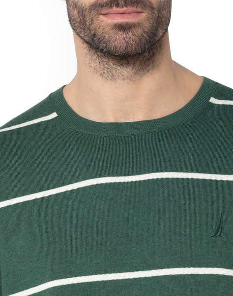 NAUTICA БЛУЗА MM PERFORMANCE STRIPED CREW (12GG)