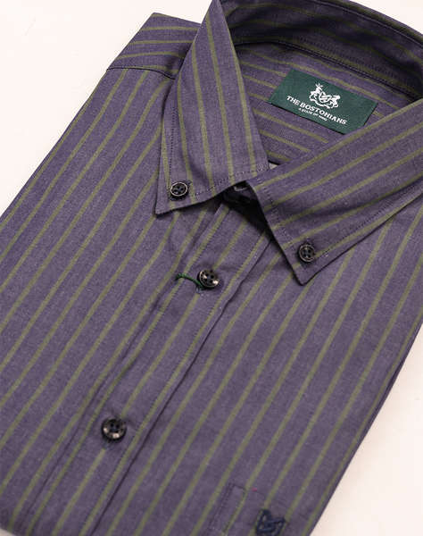 THE BOSTONIANS РИЗА ACORN TWILL REGULAR FIT Stripe TWILL Button-down Regular FIT