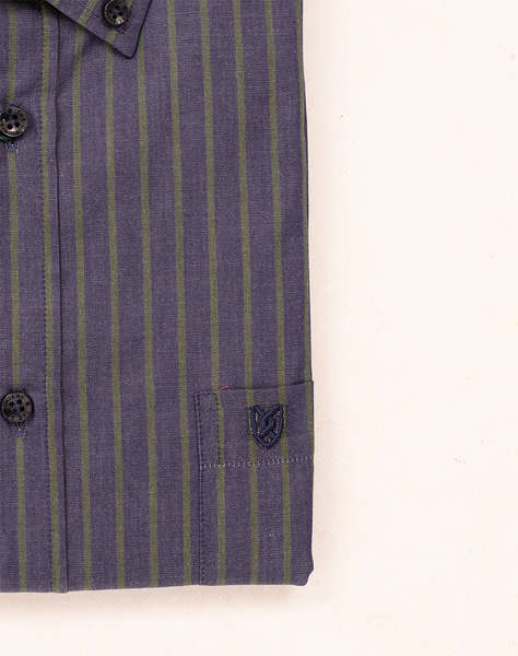 THE BOSTONIANS РИЗА ACORN TWILL REGULAR FIT Stripe TWILL Button-down Regular FIT