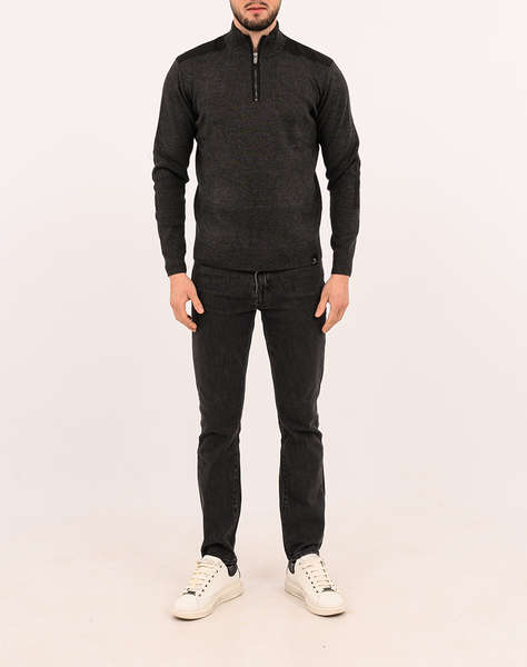 THE BOSTONIANS KNITTING HALF-ZIP REGULAR FIT