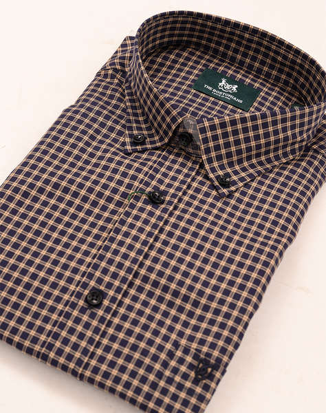 THE BOSTONIANS РИЗА CHESTER TWILL REGULAR FIT MiniCheck TWILL Button-down Regular FIT