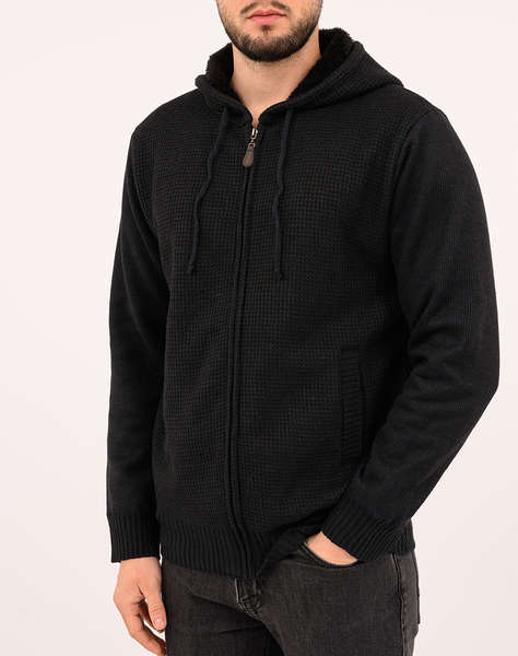 LEXTON ПЛЕТЕНО ЯКЕ С КАЧУЛКА 35%VISCOSE-65%ACRYLIC