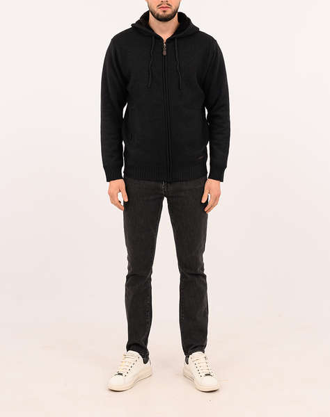 LEXTON ПЛЕТЕНО ЯКЕ С КАЧУЛКА 35%VISCOSE-65%ACRYLIC