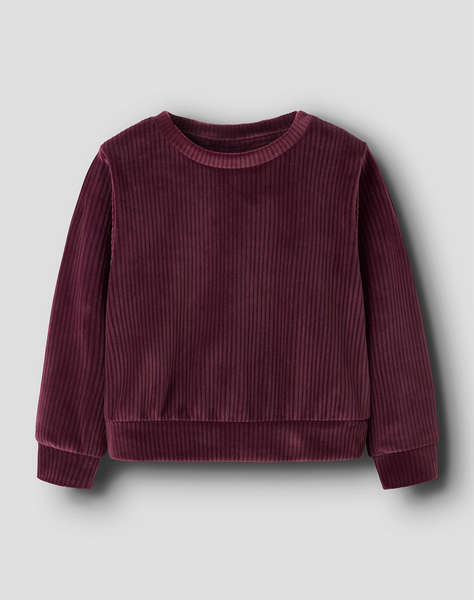 NAME IT NMFVELOA LS VELVET SHORT TOP