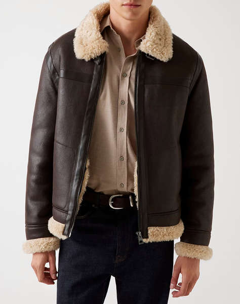 GUESS AVIATOR SHEARLING МЪЖКО ЯКЕ