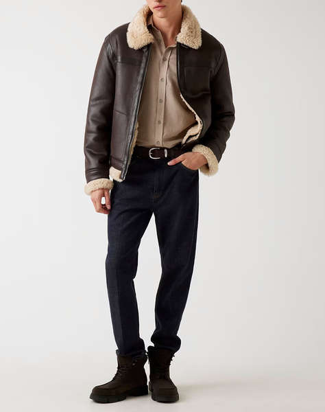 GUESS AVIATOR SHEARLING МЪЖКО ЯКЕ