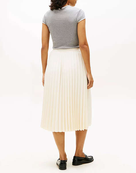 TOMMY HILFIGER FLUID PLEATED PULL ON MIDI SKIRT