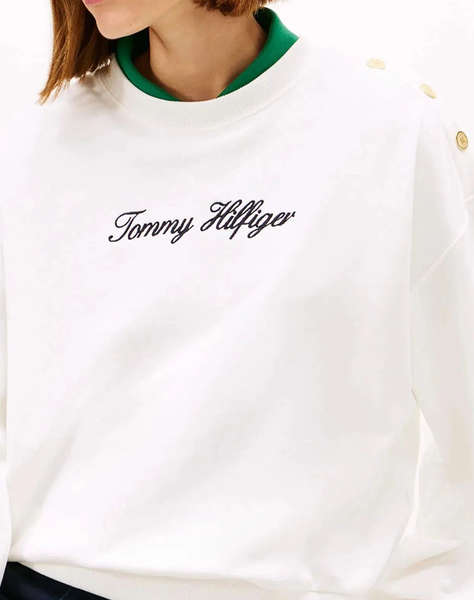 TOMMY HILFIGER GOLD BTN SCRIPT TERRY SWTSRT