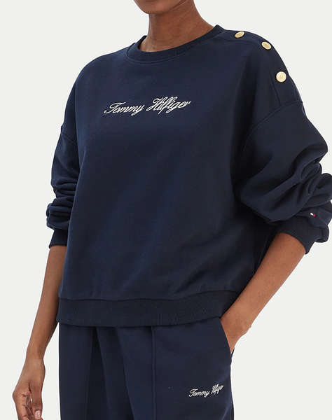 TOMMY HILFIGER GOLD BTN SCRIPT TERRY SWTSRT