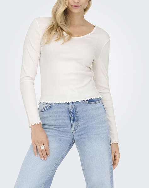 ONLY ONLINA LIFE L/S V-NECK TOP JRS