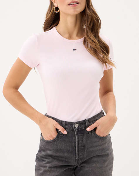 TOMMY JEANS TJW SLIM ESSENTIAL RIB SS EXT