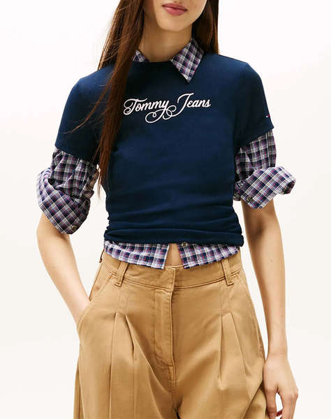 TOMMY JEANS TJW SLIM ESS LOGO 1 RIB TEE EXT