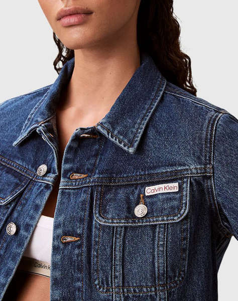 CALVIN KLEIN JEANS CROPPED 90S DENIM JACKET INDIGO