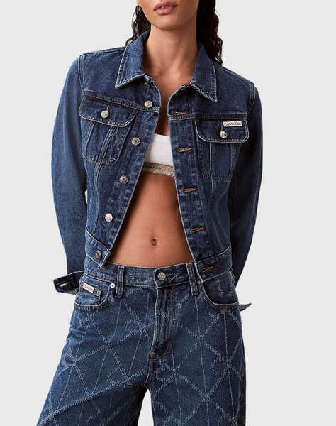 CALVIN KLEIN JEANS CROPPED 90S DENIM JACKET INDIGO