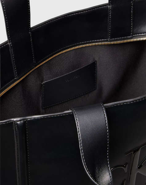 CALVIN KLEIN RAISED CK MEDIUM TOTE