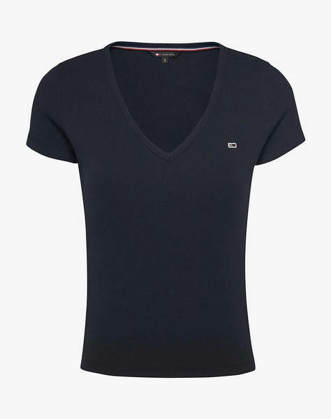 TOMMY JEANS TJW SLIM ESSENTIAL RIB V SS