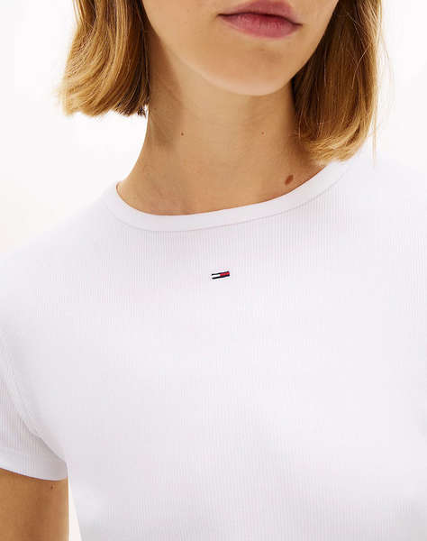 TOMMY JEANS TJW SLIM ESSENTIAL RIB SS EXT