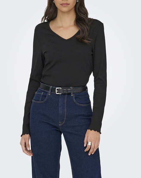 ONLY ONLINA LIFE L/S V-NECK TOP JRS