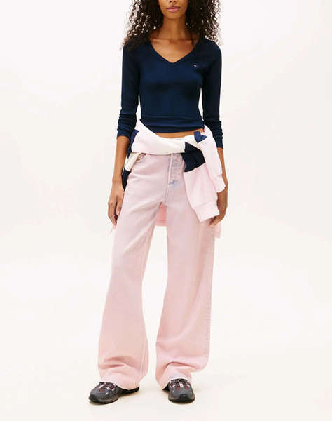 TOMMY JEANS TJW SLIM ESSENTIAL RIB V LS