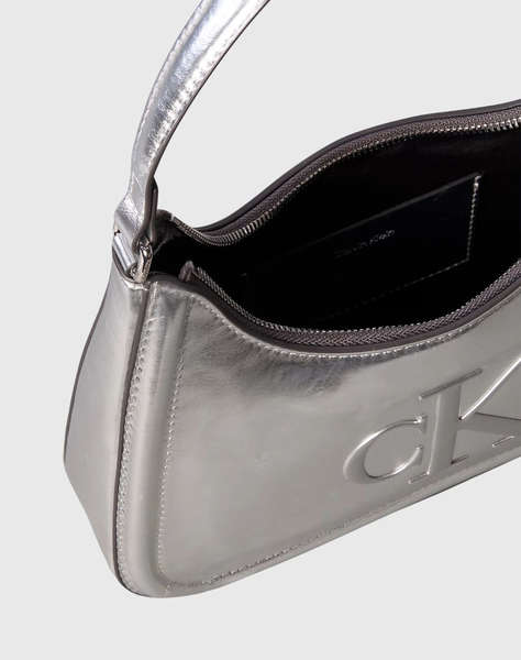 CALVIN KLEIN JEANS BOLD CK METALLIC SHOULDER BAG