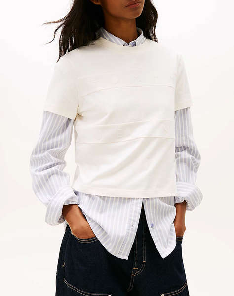 TOMMY JEANS TJW REG SH TONAL FLAG TEE